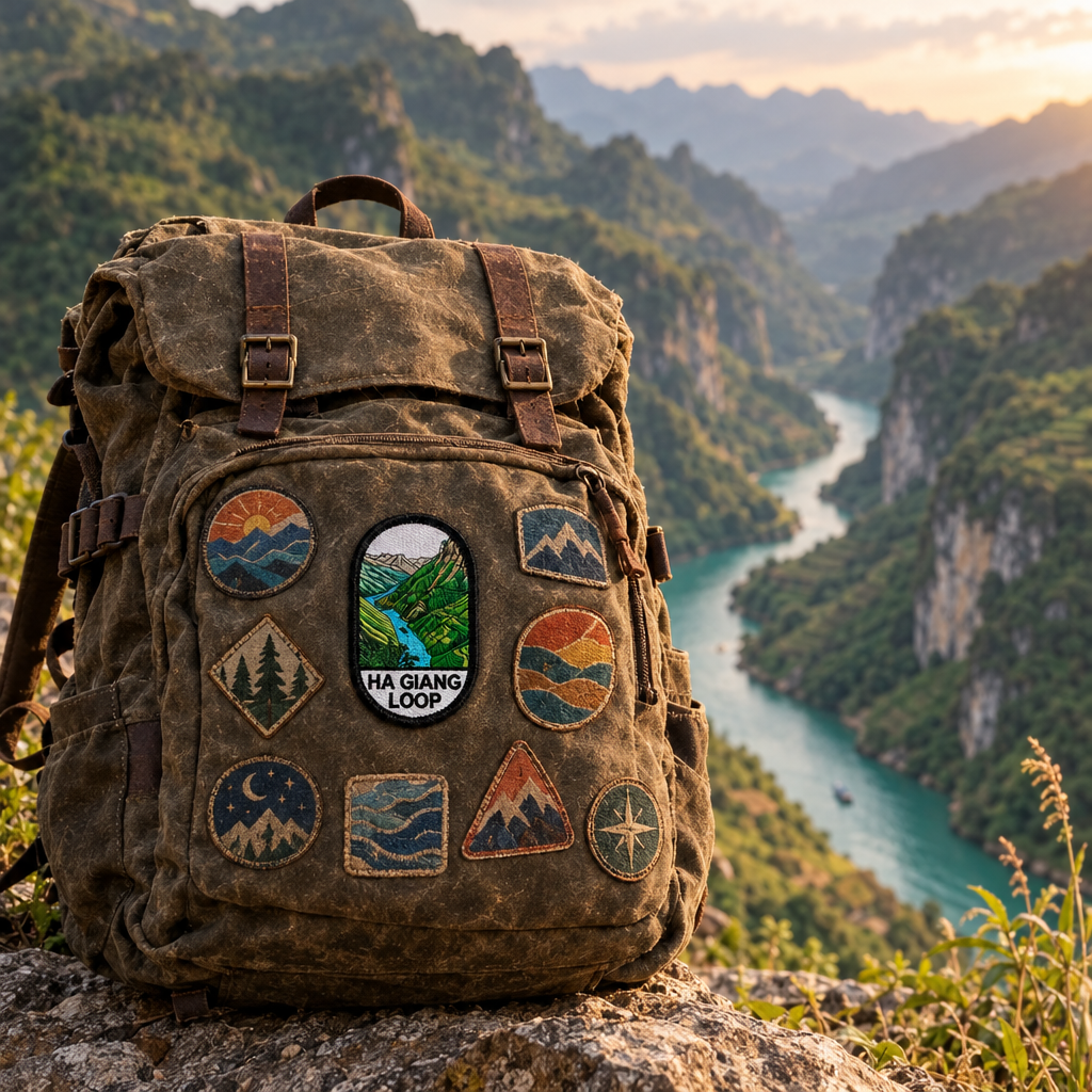 Patch Thermocollant "Rivières & Falaises" - Collection Ha Giang Loop