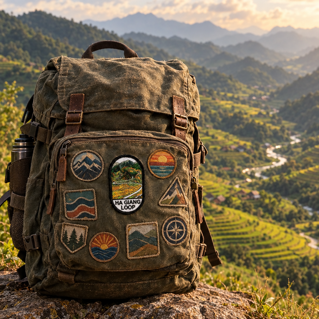 Patch Thermocollant "Rizières & Montagnes" - Collection Ha Giang Loop