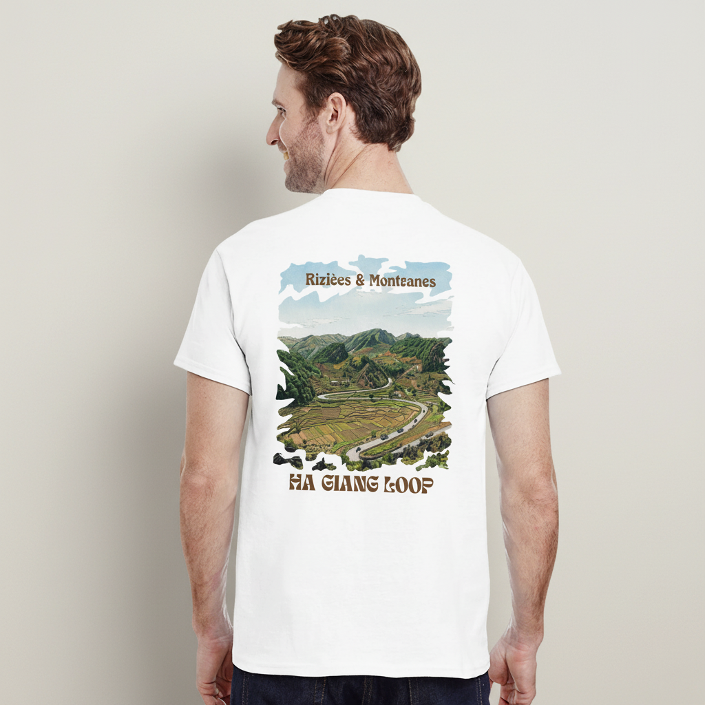 T-shirt blanc porté